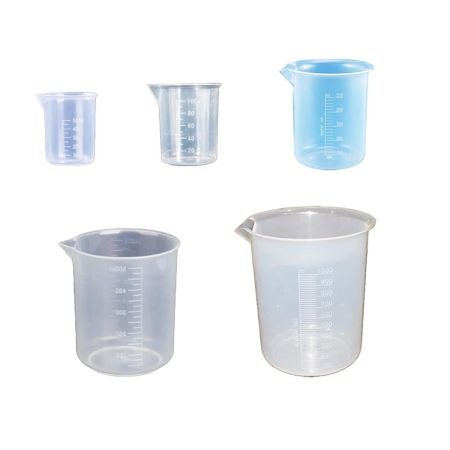 Beakers Set 50ml, 100ml, 250ml, 500ml, 1000ml | Measuring Jar Polypropylene | Chemistry Lab Equipment | Scientific and Laboratory Product